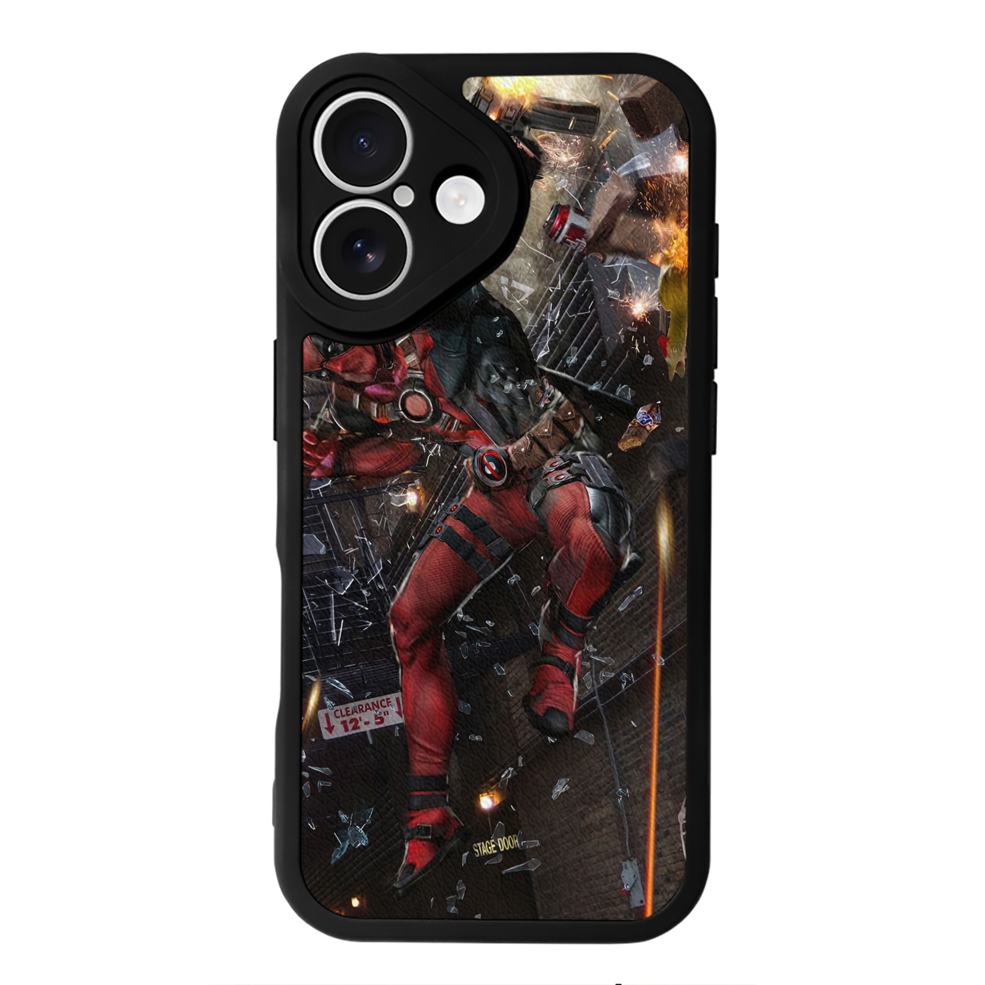 （画像用） Deadpool デッドプール 【iPhone 16シリーズ対応】シリコンスマホケース（レザー調） 材質：シリコン